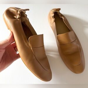 Everlane The Day Tan Soft Leather Pull On Loafers